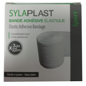 SYLAPLAST - Bande Adhésive Elastique - 3cm x 2.5m