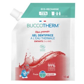 BUCCOTHERM Eco-Recharge Mon Premier Gel Dentifrice Bio à l'Eau Thermale Enfants 2-6 ans Fraise - 200 ml