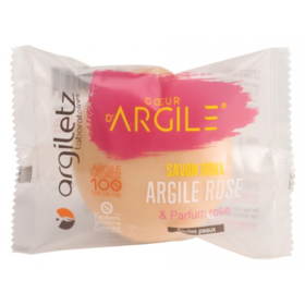 ARGILE - Rose - Savon Apaisant Parfum Rose - 100 g