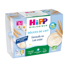 HiPP Délice de lait Semoule au lait entier 4x100g