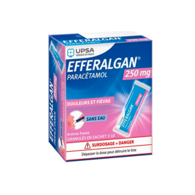 Efferalgan 250 mg Adolescent et enfant 10 granulés en sachet