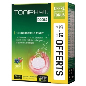 TONIPHYT - Boost Fruit Rouge - 30 comprimés effervescents + 15 OFFERTS