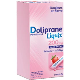 Doliprane Liquiz 200 mg - Boîte de 12 Sachets
