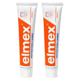 ELMEX PROTECTION CARIES - Dentifrice Rouge - Lot de 2 x 75 ml