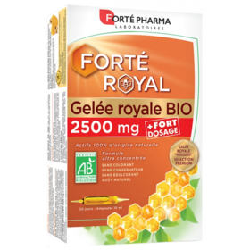 FORTE ROYAL - Gelée Royale 2500 mg Bio - 20 ampoules