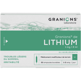 Granions de Lithium 2 ml Sommeil - 30 ampoules buvables