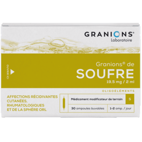 Granions de Soufre 19,5 mg / 2 ml Affections Récidivantes - 30 ampoules buvables