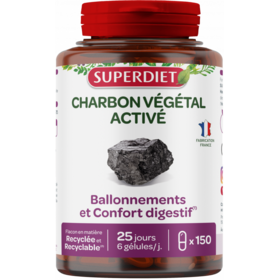 CHARBON - Végétal Activé  - 150 gélules