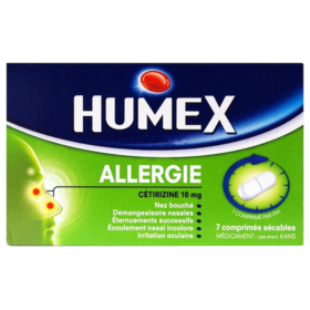 HUMEX - Allergie Cétirizine 10 mg - 7 comprimés sécables