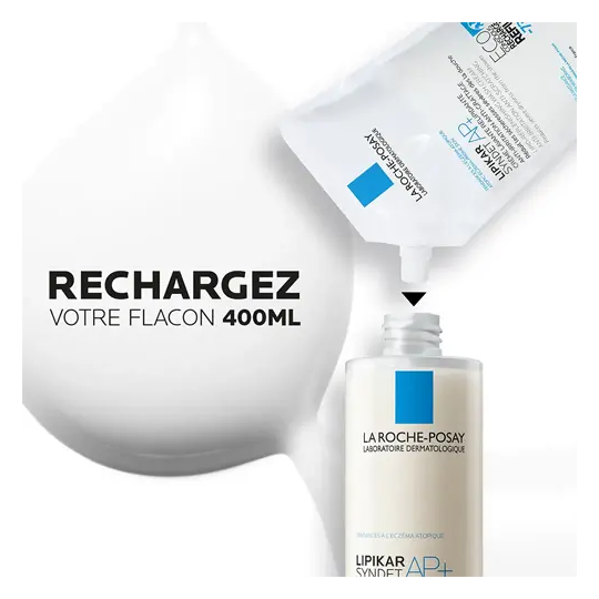 La Roche-Posay Lipikar Crème Lavante Syndet AP+ 400 ml + Eco-Recharge 400 ml