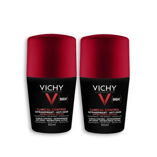 Vichy Déodorant Clinical Control 96H Homme Lot de 2 x 50 ml