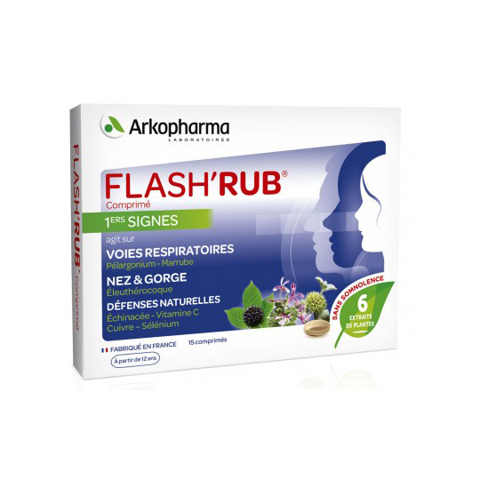 Arkopharma Flash'Rub comprimé 1ers signes 15 comprimés