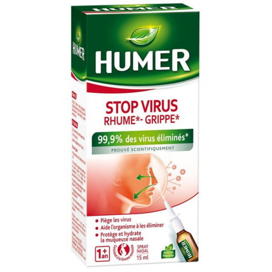 HUMER - Spray Nasal Stop Virus Rhume & Grippe - 15 ml