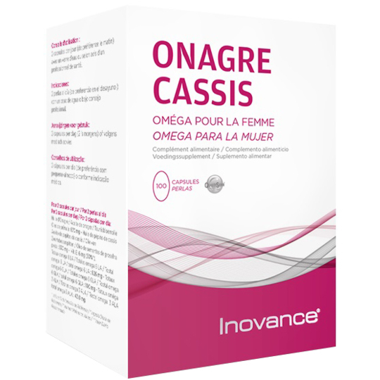 Inovance Huile d'Onagre Cassis - Oméga pour la Femme - 100 capsules