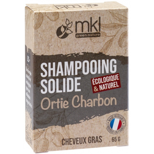 Shampooing Solide à l'Ortie Charbon - Cheveux Gras - 65 g