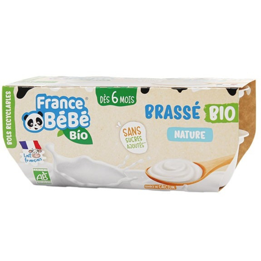 FRANCE BEBE - Brassé Bio Nature - 4 x 100 g