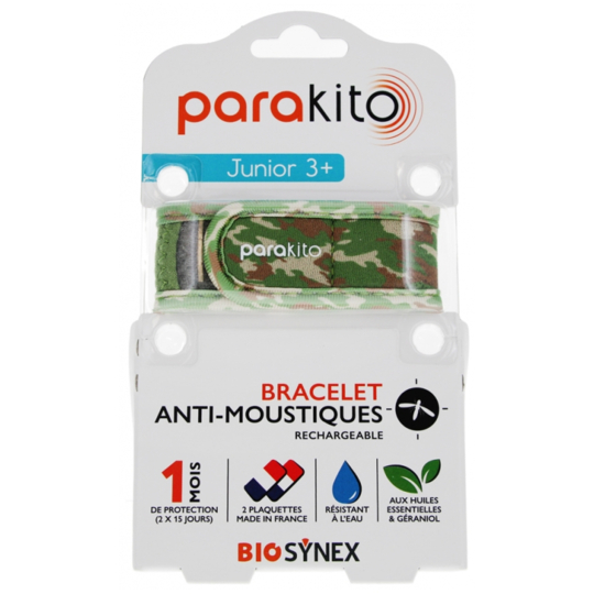 Bracelet Anti-Moustiques Junior 3+ Camouflage - 1 Bracelet + 2 Recharges