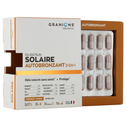 OLIGO'SUN - Solaire Autobronzant 2-en-1 - 60   Gélules