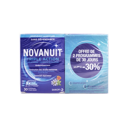 NOVANUIT - Lot de 2 x 30 Comprimés : -30% sur la seconde boite
