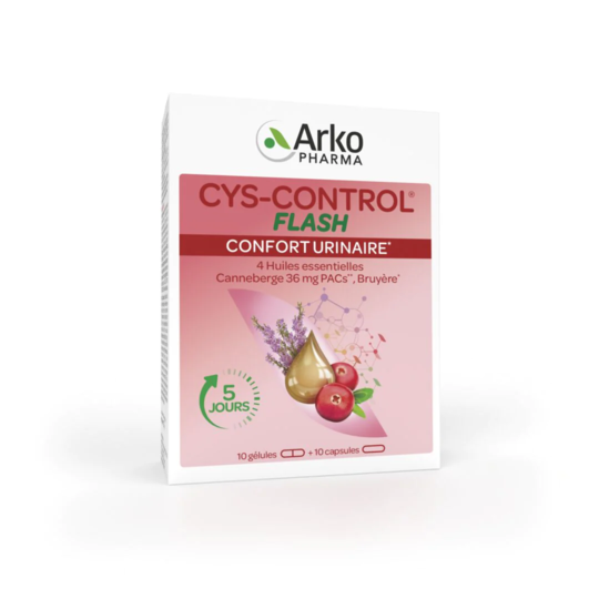 Arkopharma Cys-Control Flash 10 gélules + 10 capsules
