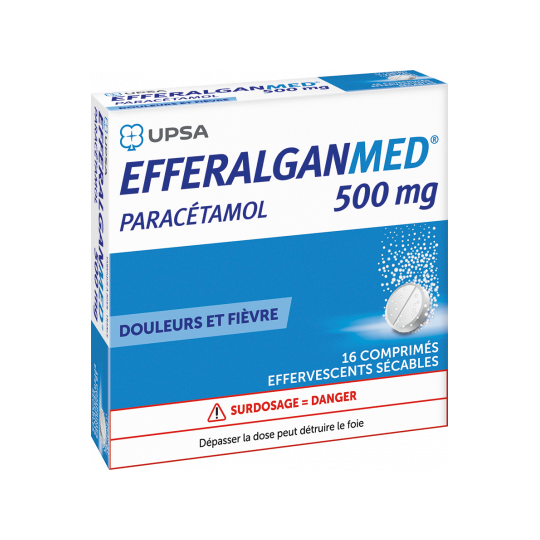 Efferalganmed 500 mg 16 Comprimés Effervescents sécables