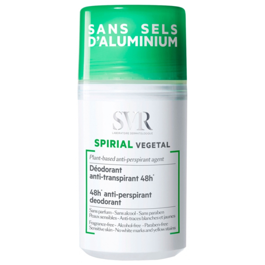SPIRIAL Végétal - Déodorant Anti-Transpirant 48h  Sans Sels d'Aluminium 48H - 50 ml