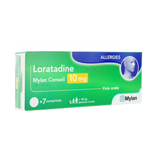 Loratadine Mylan Conseil 10 mg Allergie - 7 Comprimés