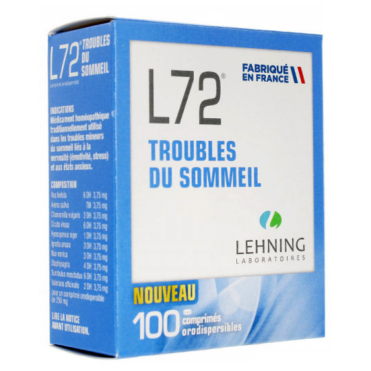 L72 Troubles Mineurs du Sommeil - 100 comprimés orodispersibles