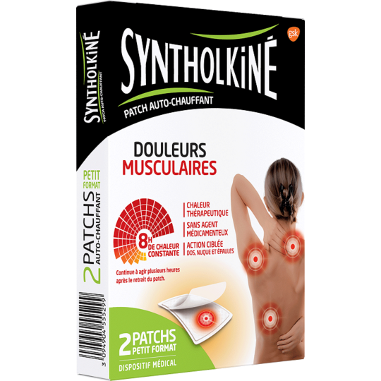 SyntholKiné - Patchs chauffants - 2 Patchs Petit Modèle