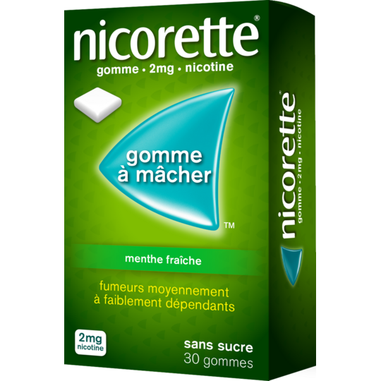 NICORETTE - Gomme Menthe Fraîche 2 mg - 30 gommes