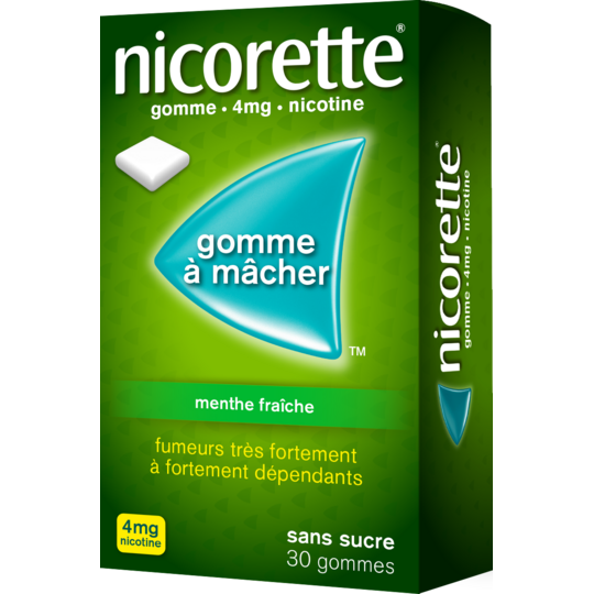 NICORETTE - Gomme Menthe Fraîche 4 mg - 30 gommes