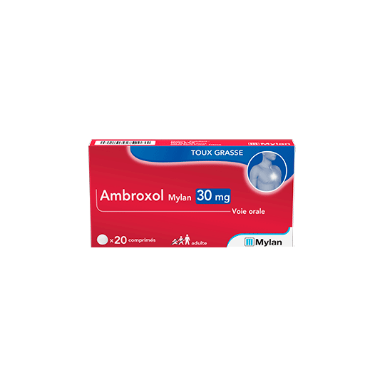 Ambroxol 30 mg - Troubles de la sécrétion bronchique - 20 comprimés sécables