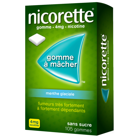 NICORETTE - Gomme Menthe Glaciale 4 mg - 105 gommes