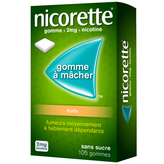 NICORETTE - Gommes Fruits 2 mg - 105 gommes