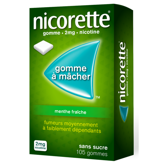 NICORETTE - Gomme Menthe Fraîche 2 mg - 105 gommes