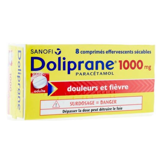 Doliprane Effervescents 1000 mg - 8 Comprimés