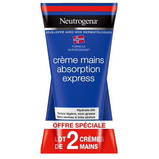 Crème mains Absorption Express - Lot de 2 x 75 ml