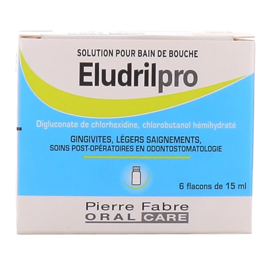 ELUDRIL PRO - Solution pour Bain de Bouche - Boîte de 6 Flacons 15 ml