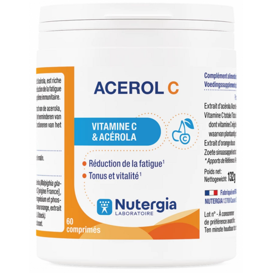 Acerol C - Vitamine C & Acérola - 60 Comprimés