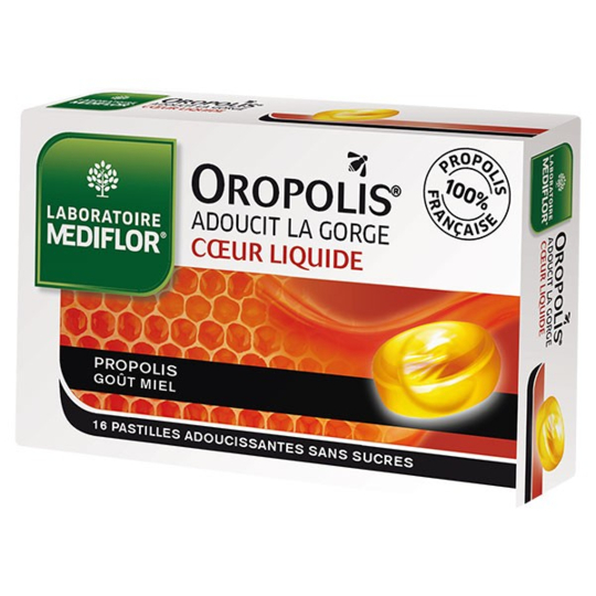 OROPOLIS - Coeur Liquide - 16 pastilles sans sucre