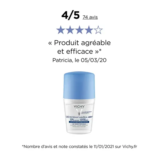 Vichy Déodorants Bille Minéral 48H Actif Anti-odeur 2x50 ml