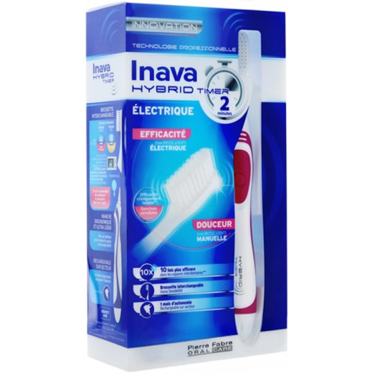 INAVA Brosse à Dents Electrique Hybrid Timer  blanche