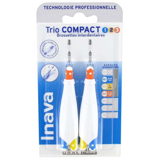 Brossettes Interdentaires Trio Compact 1/2/3 - 6 Manches