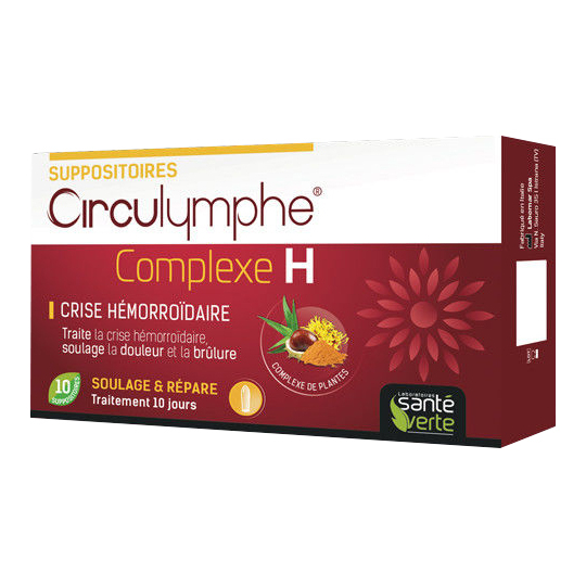 CIRCULYMPHE - Complexe H Suppositoires - 10 suppositoires