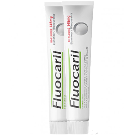Dentifrice Blancheur Bi-Fluoré 145 mg - Lot de 2 tubes de 75 ml