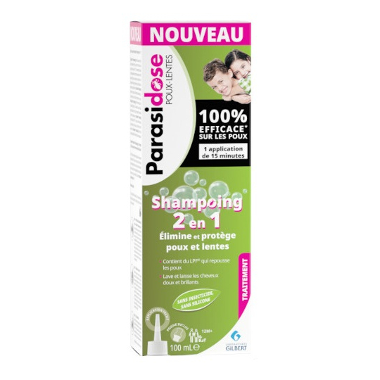 PARASIDOSE - Shampooing 2 en 1 Anti-poux et Lentes - 100 ml