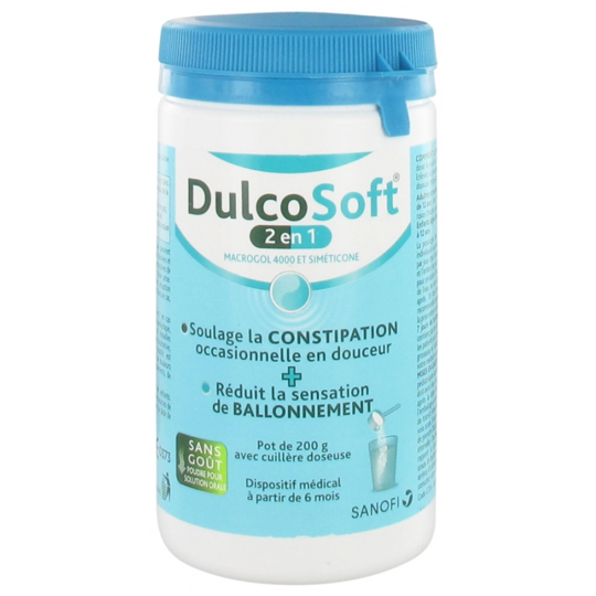 DULCOSOFT 2 en 1 - Constipation Occasionnelle et Ballonnements - 200 g