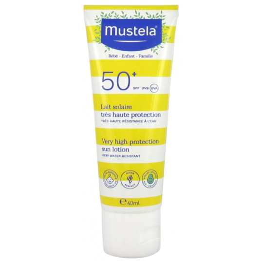 MUSTELA Lait Solaire Très Haute Protection SPF50+ - 40 ml