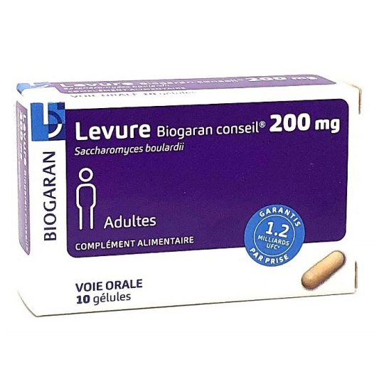 Levure 200 mg - Saccharomyces Boulardii - 10 Gélules