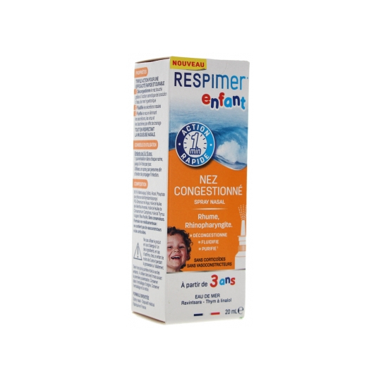 RESPIMER ENFANT - Spray Nasal Nez Congestionné - 20 ml